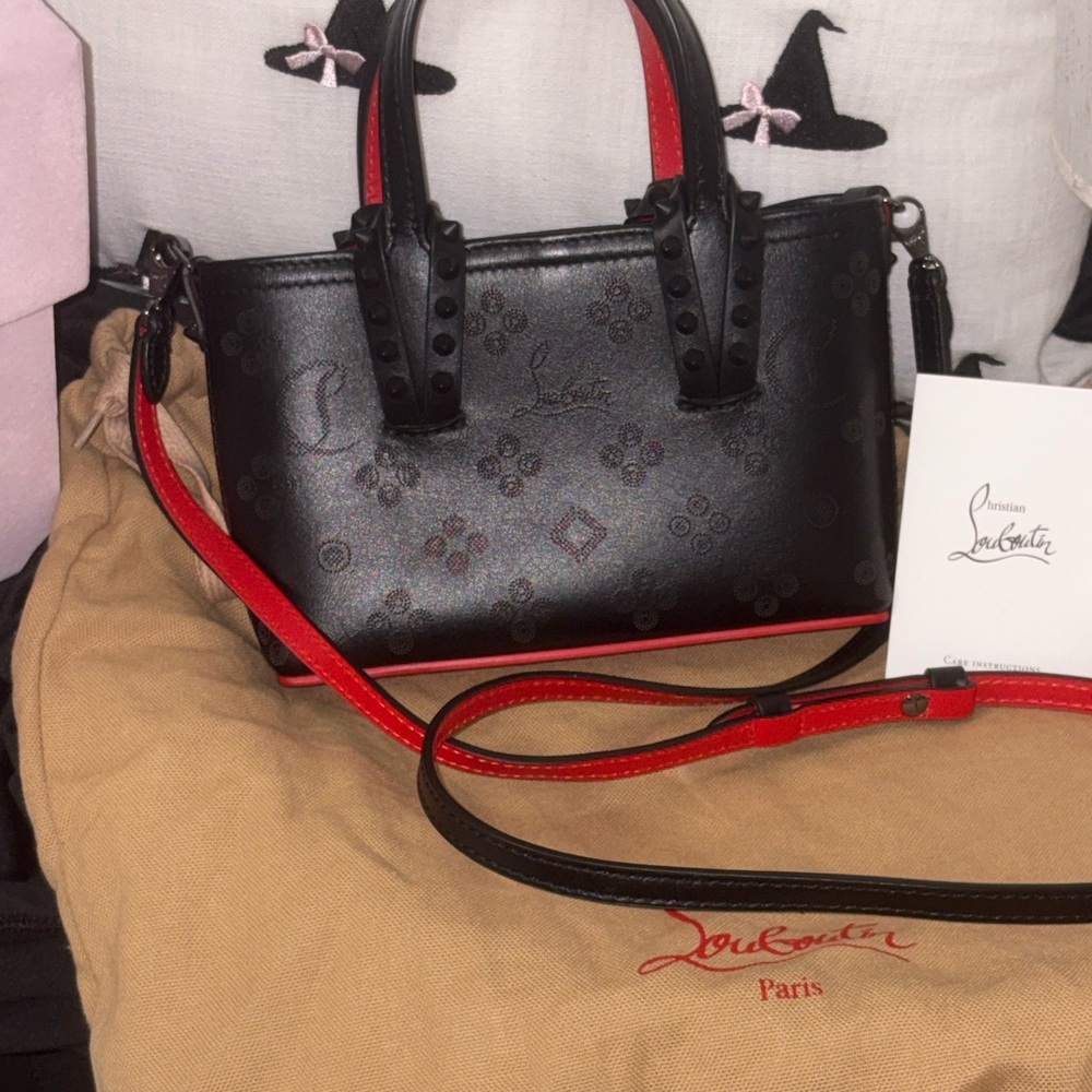Christian Louboutin Black and Red Crossbody Bag - Picture 3 of 7